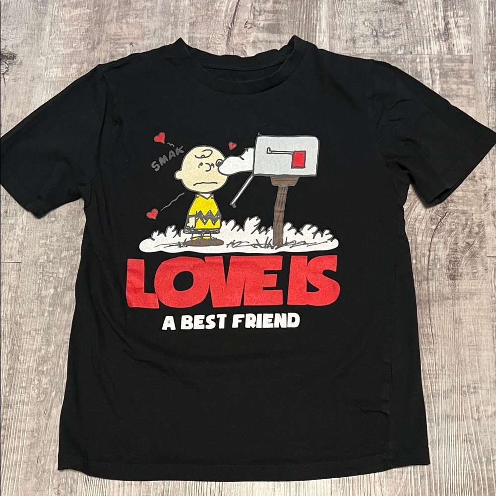 Kids Black Peanuts T-Shirt